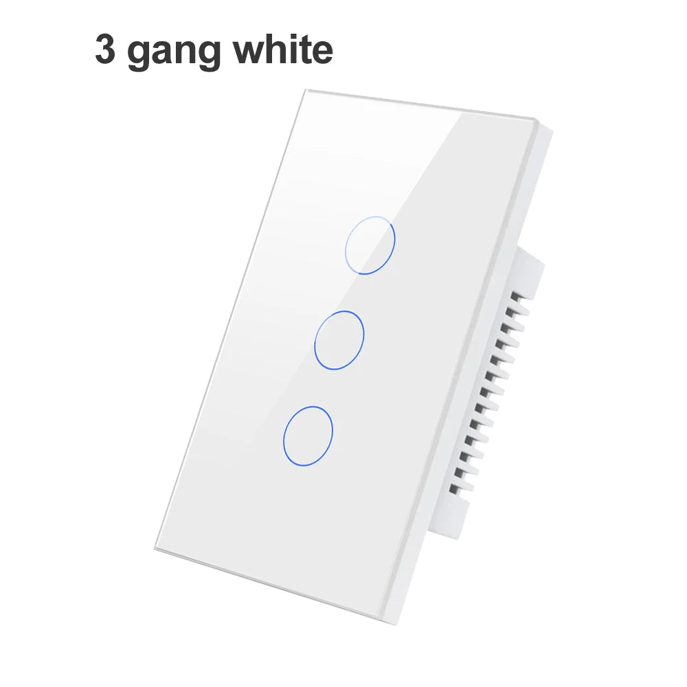 AVATTO WiFi US Smart Light Switch,220V Neutral Wire 1/2/3/4 Gang Touch Light Switch APP Control Works With Alexa Google Home