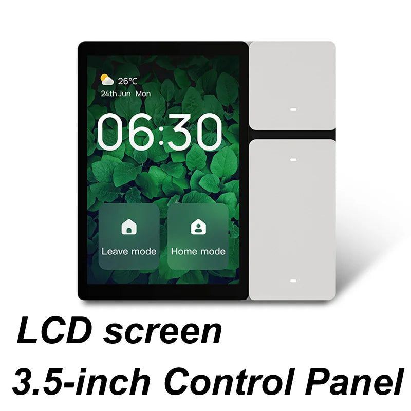 Tuya WiFi 3.5-inch Smart home control panel tuya zigbee wall touch switches automation LCD screen 3 Relays 3 Physical Buttons Bl