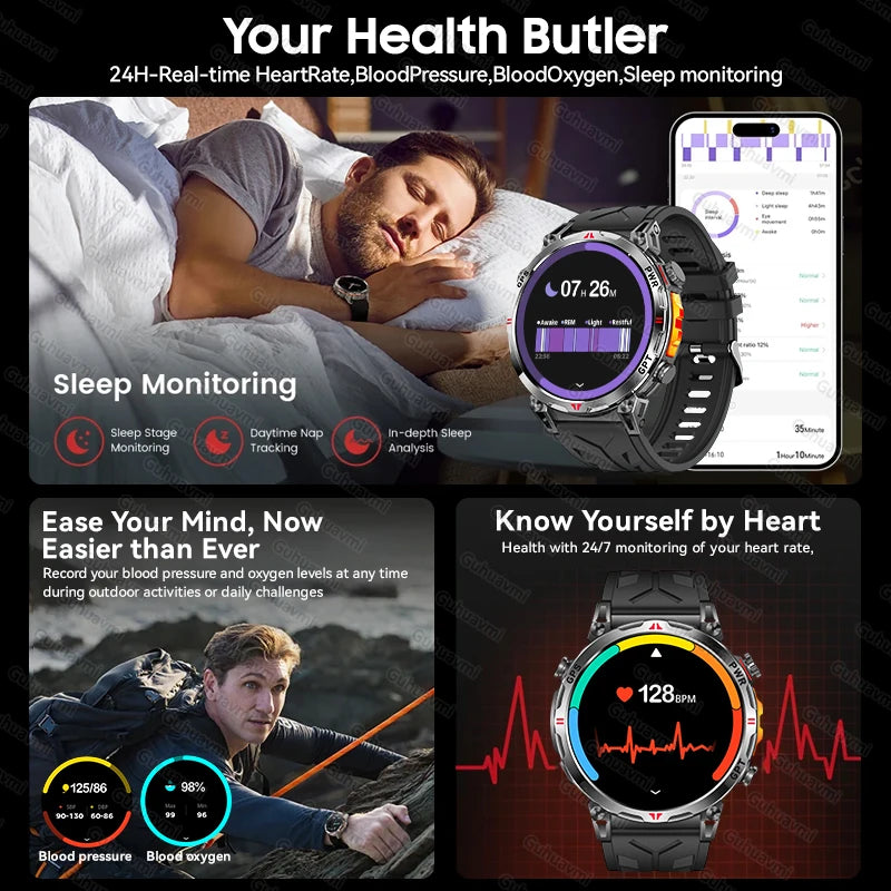 2025 NEW SPORTS T-REX Smart Watch Men 10ATM Waterproof GPS trajectory Compass Altimeter Barometric 1.56 inches AMOLED Bracelet
