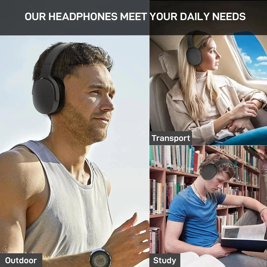 Sony Wireless Headphones Bluetooth 5.3 for Jogging Gaming HiFi Powerful Bass Crisp Audio with Mic Adjustable Headband Headset