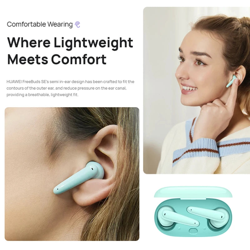 Original Huawei FreeBuds Se Headphones Wireless Bluetooth 5.2 Earphone Call Noise Reduction Earbuds TWS 10mm Dynamic Headset