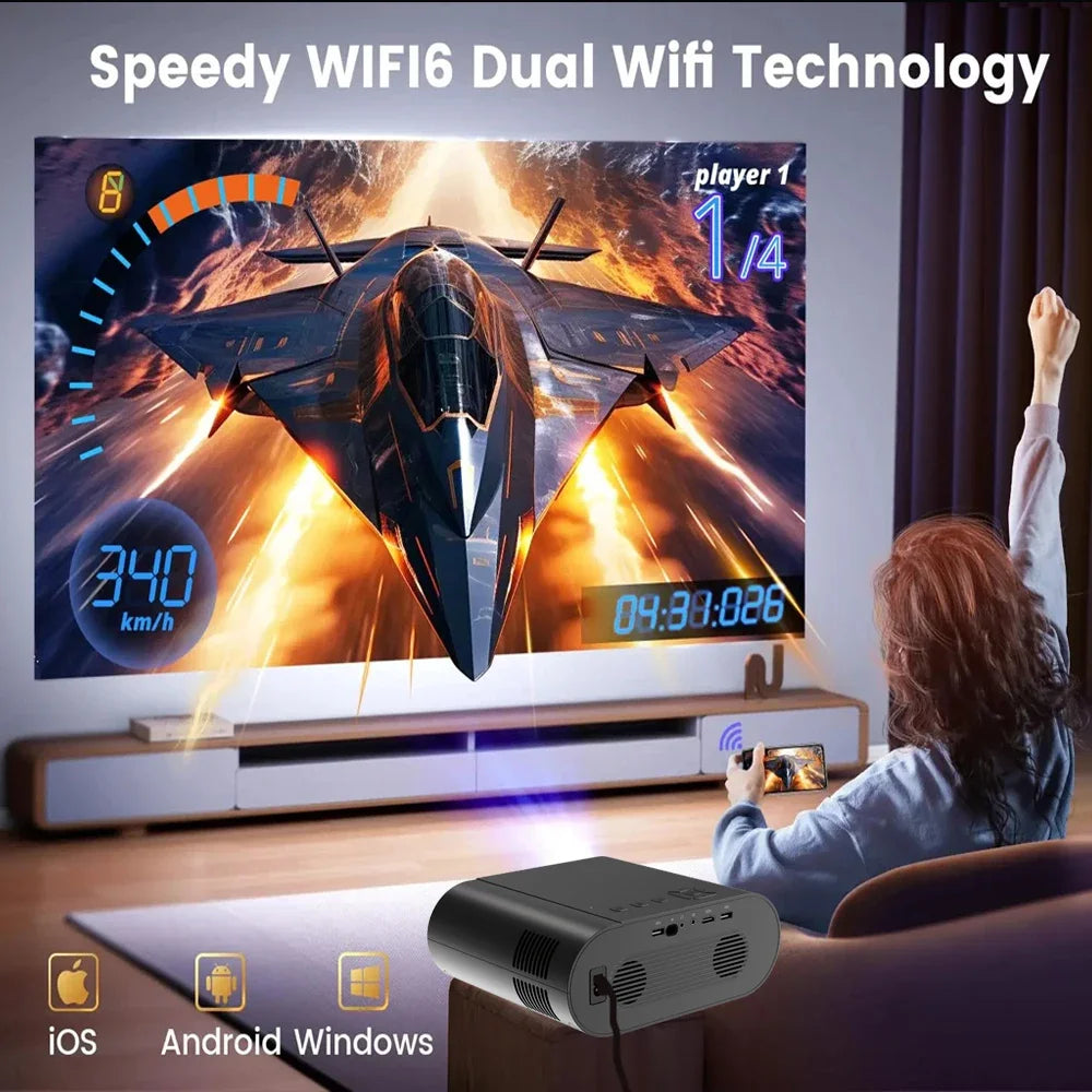 DITONG Full HD 1080P Projector 5G LED 4K Auto Keystone Video Proyector Movie Beam Android Projectors Home Theater Cinema Beamer