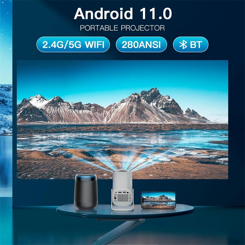 Portable HD Intelligent Projector 5G·iMAX Theater WiFi 1080P Autofocus Both Living Room Bedroom Create Private Cinema Projector