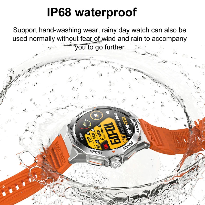 Fashion Amoled Smart Watch Bluetooth Call IP68 Waterproof Smartwatch Men 1.43 Inch 466*466 HD Display 400Mah Battery Steel Watch