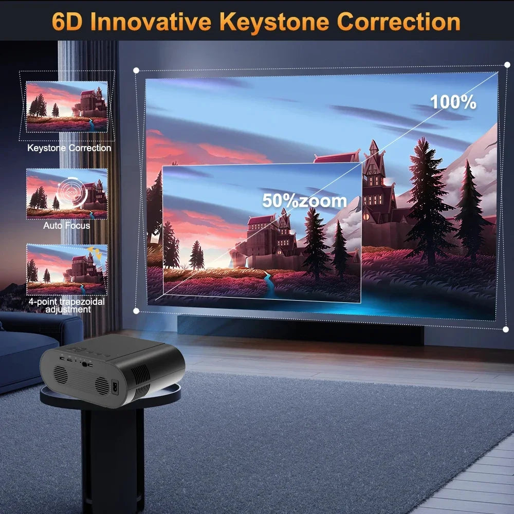 DITONG Full HD 1080P Projector 5G LED 4K Auto Keystone Video Proyector Movie Beam Android Projectors Home Theater Cinema Beamer