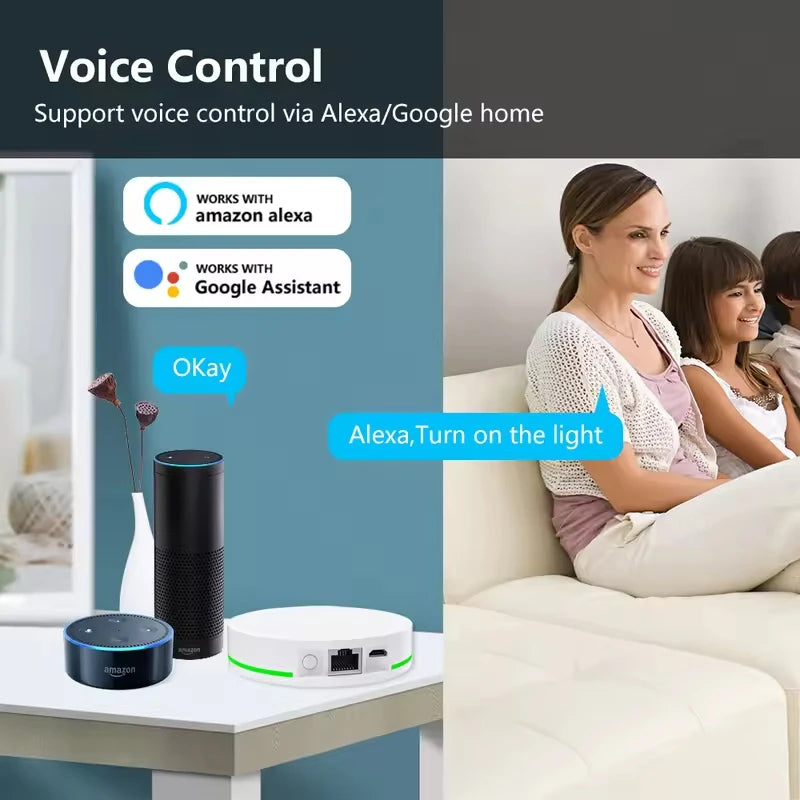Tuya ZigBee 3.0 Smart Multi-mode Gateway WiFi Smart Hub Bridge Work with Smart Life App Voice Control via Alexa Google Home