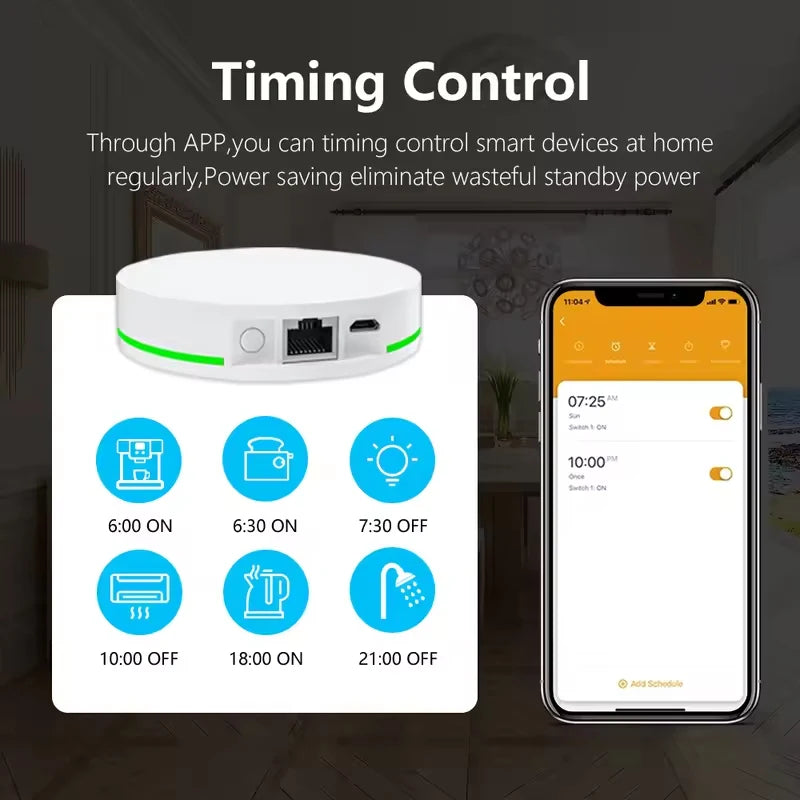Tuya ZigBee 3.0 Smart Multi-mode Gateway WiFi Smart Hub Bridge Work with Smart Life App Voice Control via Alexa Google Home
