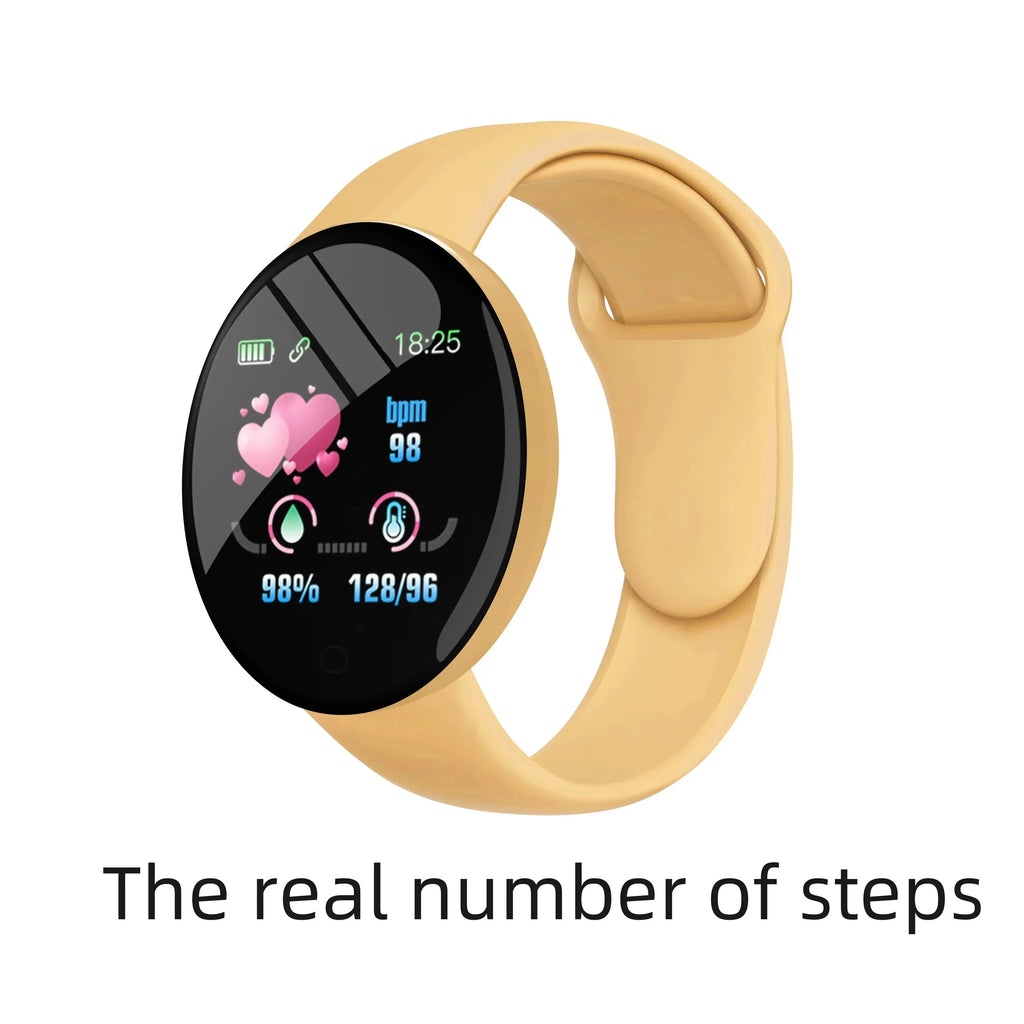 Round Digital Smart Sport Watch for Men and Women, LED, Electronic, Bluetooth, Wrist Watch for Kids, Hours, Dropshipping