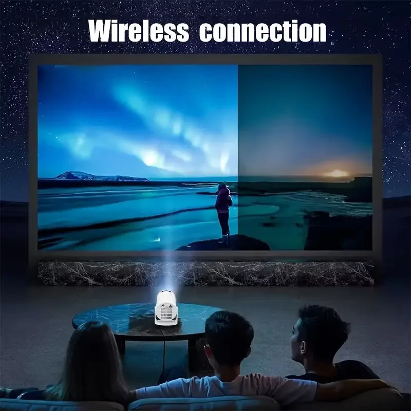 M5 4K Android 11 Projector - Dual WiFi6, Wireless 5.0, 200ANSI Brightness, 1080P HD Outdoor Home Cinema Projector  USB Plug
