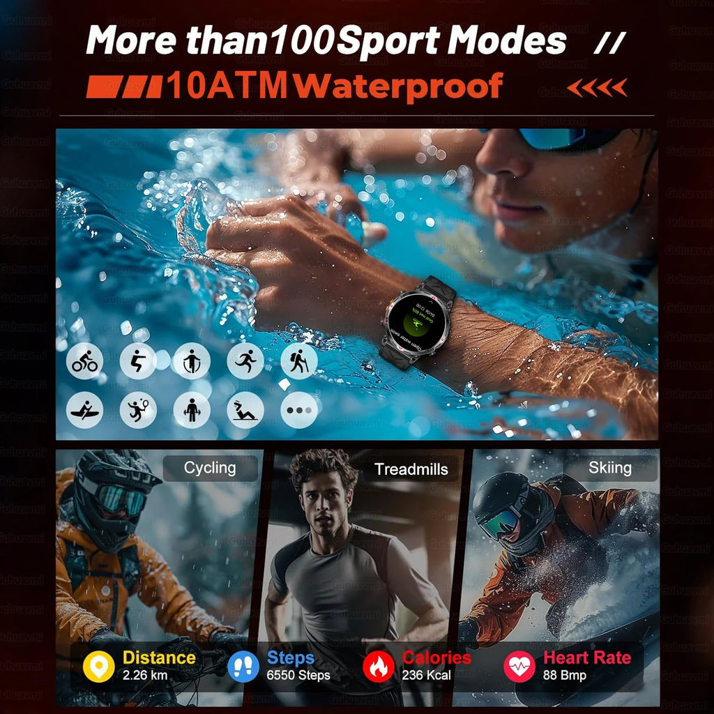 2025 NEW SPORTS T-REX Smart Watch Men 10ATM Waterproof GPS trajectory Compass Altimeter Barometric 1.56 inches AMOLED Bracelet