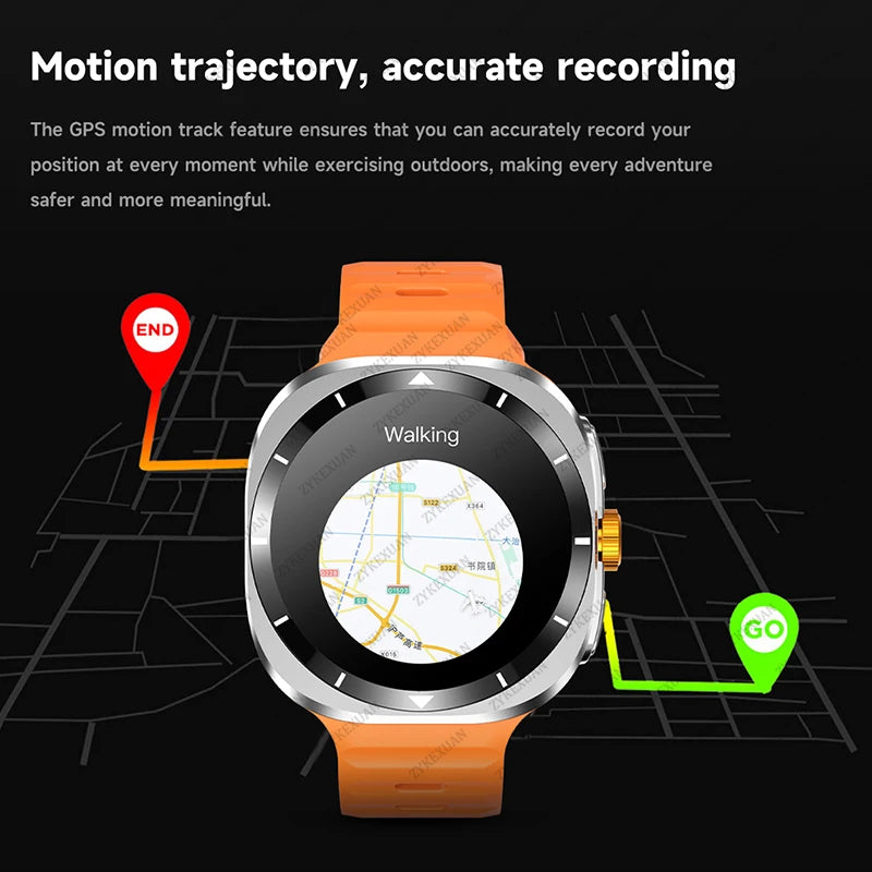 For Samsung Galaxy Watch 7 Ultra GPS Compass NFC Smart Watch Outdoor Sports Man AMOLED BT Call IP68 Galaxy 6 Upgraded Smartwatch