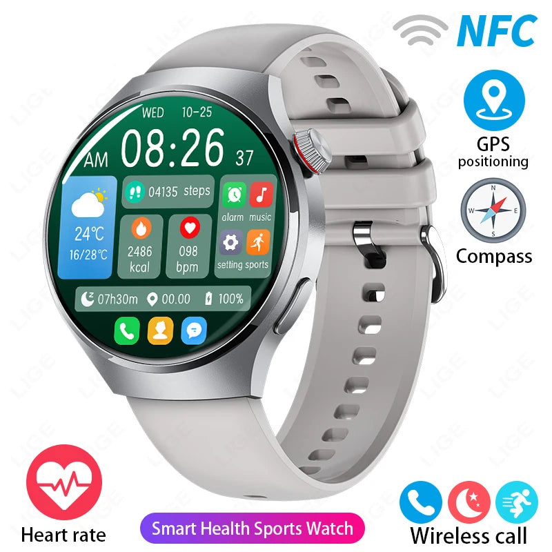 1.52 inch AMOLED Screen Display Smart Watch For Men Wireless Call Android ios Phone Health Monitor Waterproof Sports Smartwatch