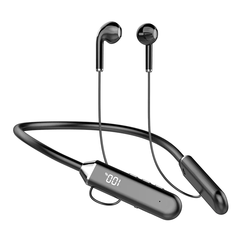 LED Neckband wireless connection compatible 5.2 headphones High sound quality stereo power display Magnetic Bluetooth earphones