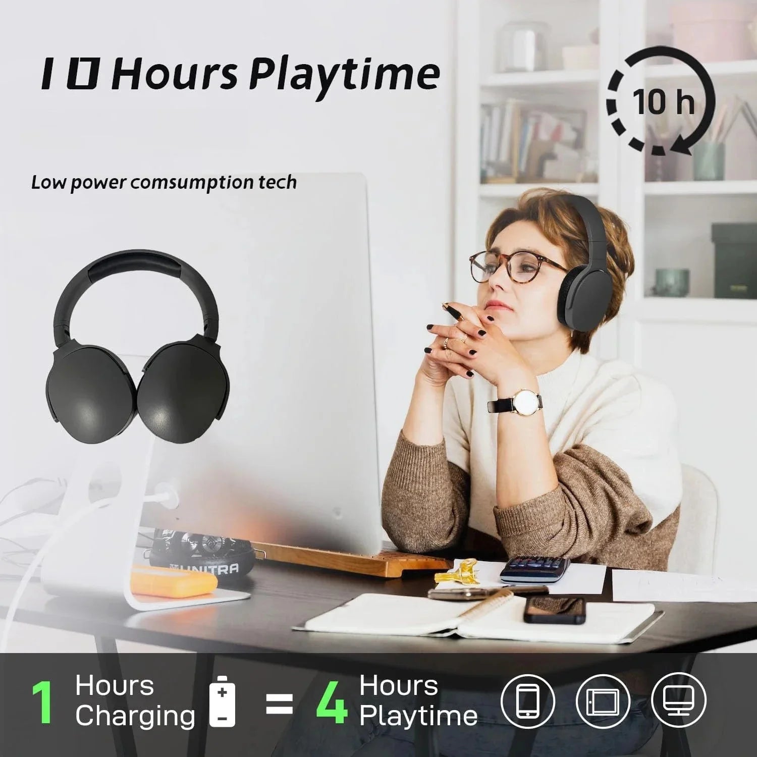 Sony Wireless Headphones Bluetooth 5.3 for Jogging Gaming HiFi Powerful Bass Crisp Audio with Mic Adjustable Headband Headset