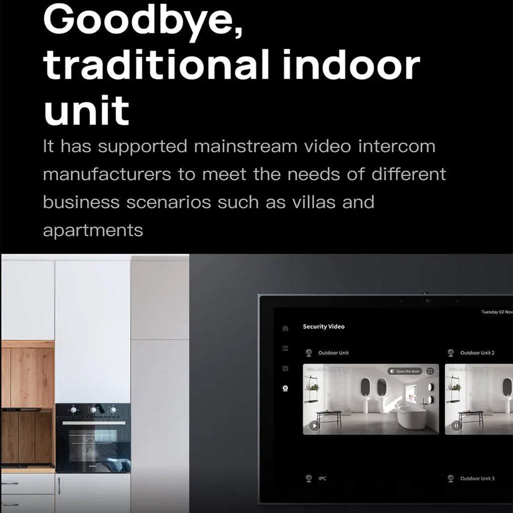 10.1-Inch Smart Control Panel Max with Built-in BLE Mesh Hub Works with Tuya App IR Device Zigbee Hub Built-In Building Intercom