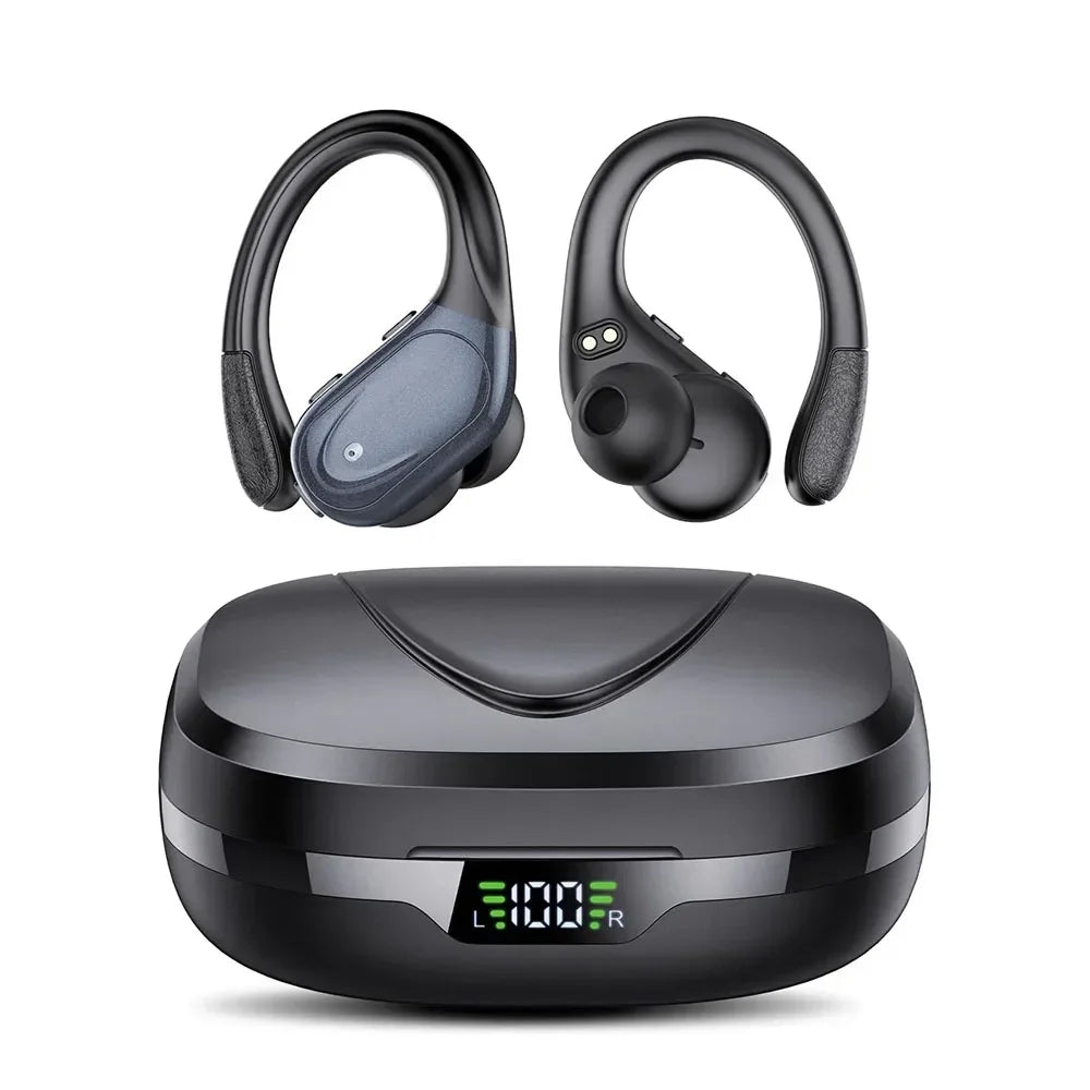 Sport Wireless Headphone TWS Wireless Earphones Bluetooth 5.3 Earbuds with ENC Noise Cancellation Mic IP7 Waterproof for Running