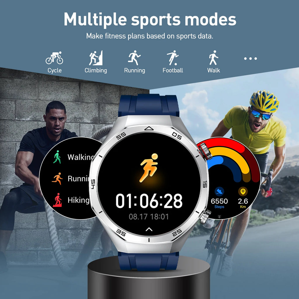 LIGE Fashion Men Smart Watch Bluetooth Call Man Bracelet Heart Rate Blood Oxygen Monitoring Waterproof Sports Smartwatch For Men