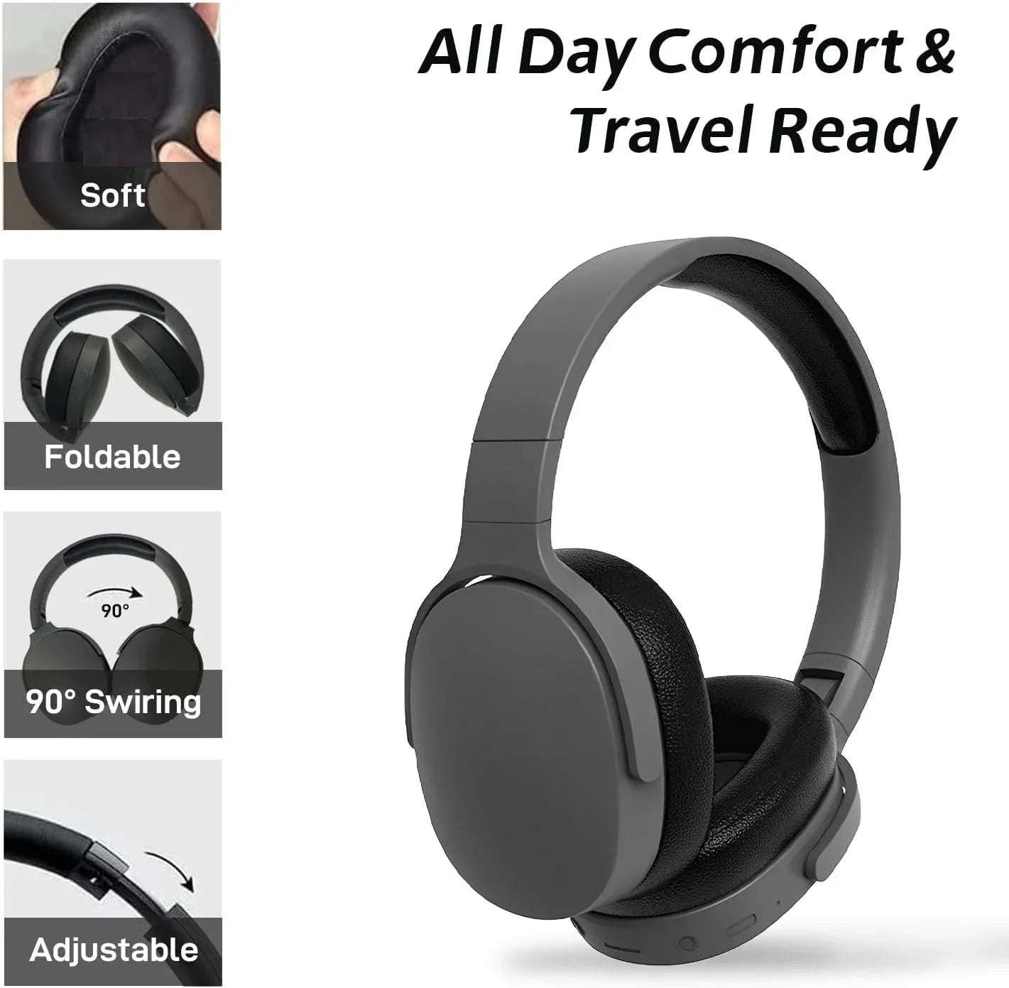 Sony Wireless Headphones Bluetooth 5.3 for Jogging Gaming HiFi Powerful Bass Crisp Audio with Mic Adjustable Headband Headset