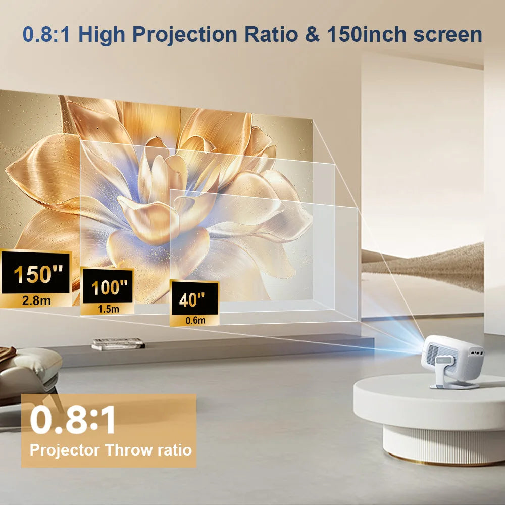 PROGAGA PG370 Native 1080P Android Projector 4K WIFi BT5.4 Auto Focus Projetor Smart Home Theater Video Mini Portable projector
