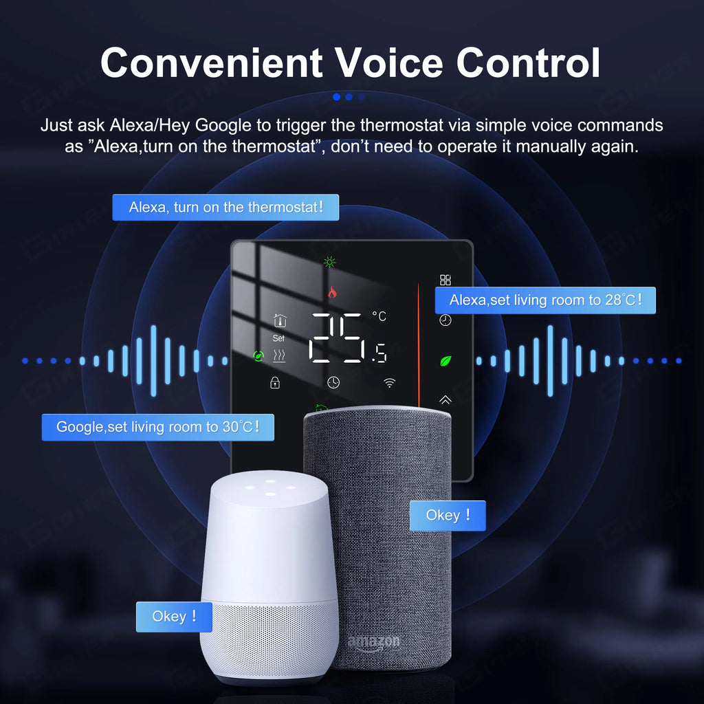 GIRIER Tuya Smart WiFi Thermostat for Water/Electric Heating/Gas Water Boiler Temperature Controller Works with Alexa Hey Google