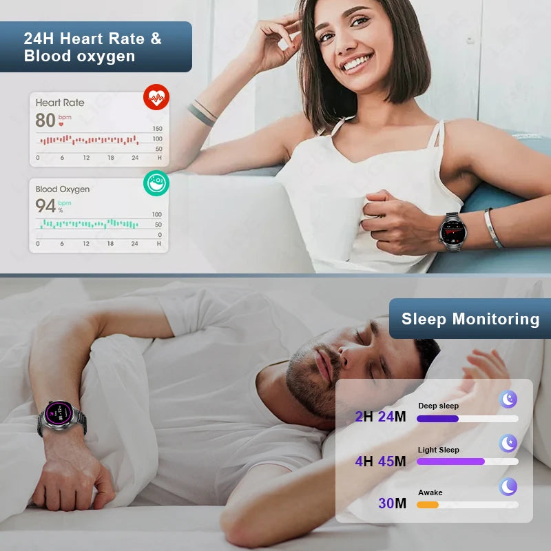 1.52 inch AMOLED Screen Display Smart Watch For Men Wireless Call Android ios Phone Health Monitor Waterproof Sports Smartwatch