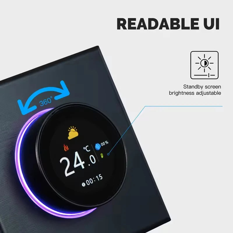 MOES Tuya WiFi Smart Home Heating Knob Thermostat Temperature Controller Water Gas Boiler Electric Heating For Alexa Google Home