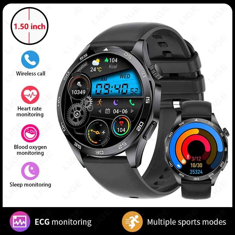 New GT4PRO Smartwatch ECG Heart Rate Monitor Men’s Watches Bluetooth Call Bracelet Sports Fitness Smart Watch For Huawei Xiaomi