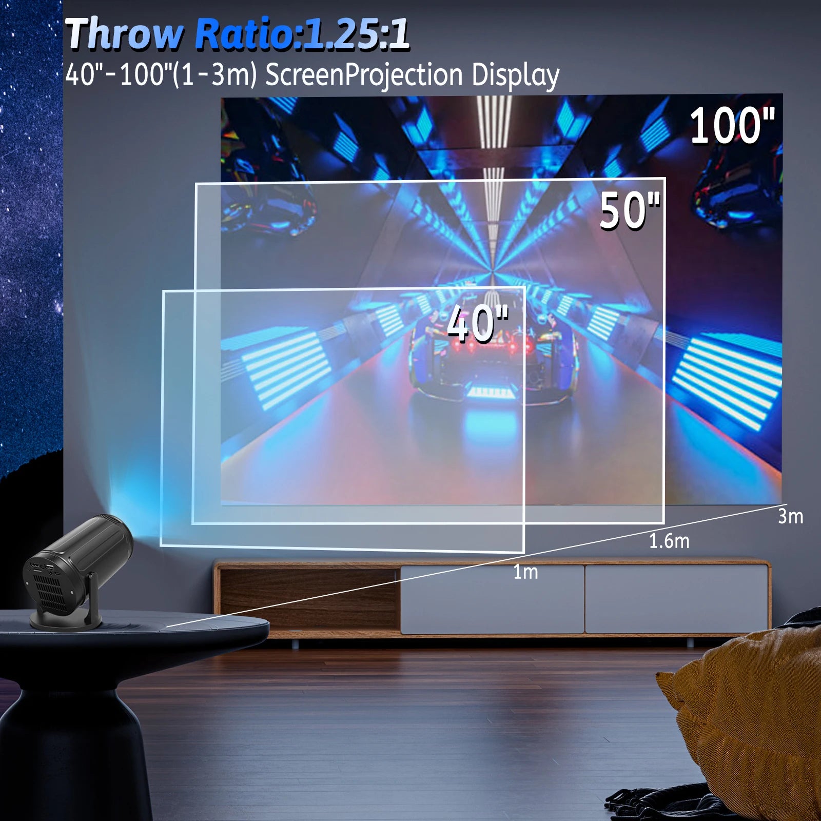 New 1280x720P RY008 LED Mini HD Portable Projector High Brightness 2 4G WIFI Home Theater Projector for Movies